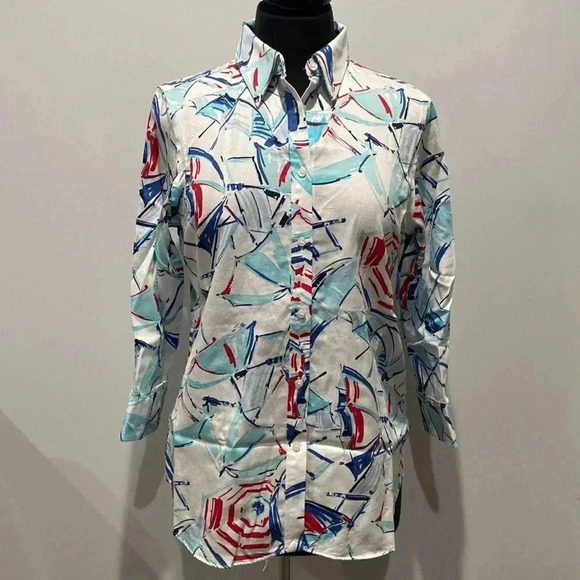 Chaps | 3/4  length sleeve button down - Picture 1 of 6